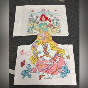 Vintage Little Mermaid & Lady Lovely Locks Beautiful Dreamer Musical Pillow Case